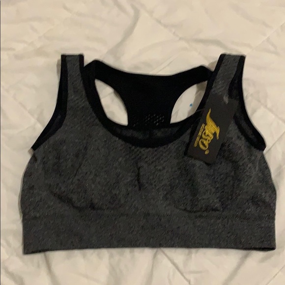 Grey and black womens sports bra brand new - Picture 2 of 2